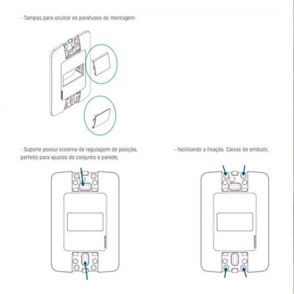 Imagem de Kit 15 Cj 4X2 Interruptor Simples 6 250V Tomada 2Pt 20 250V