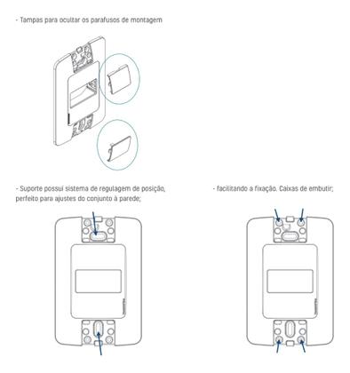 Imagem de Kit 15 Conjunto Tomada Simples Comp 10a Aria 4x2 Tramontina Cor Branco
