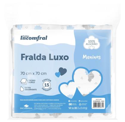 Imagem de Kit 15-fraldas de pano estampadas luxo 100% algodão atacado incomfral enxoval ecológica e reutilizáv