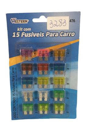 Imagem de Kit 15 Jogo De Fusíveis Para Carro Reposição Western
