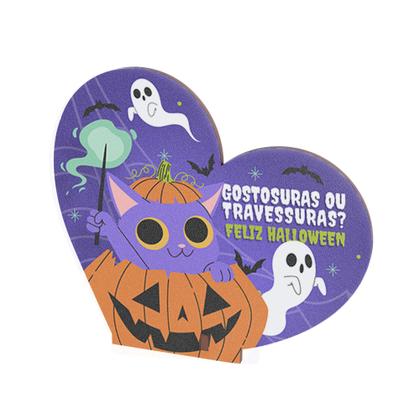 Imagem de Kit 15 Lembrancinhas Halloween Coração MDF Dia das Bruxas