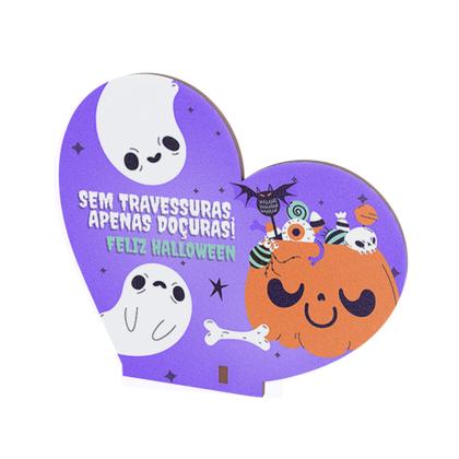Imagem de Kit 15 Lembrancinhas Halloween Coração MDF Dia das Bruxas
