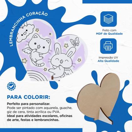 Imagem de Kit 15 Lembrancinhas MDF Dia das Crianças para Colorir