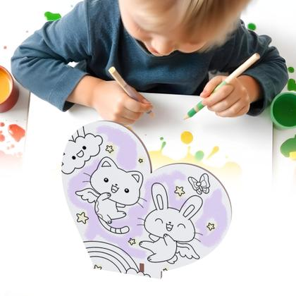 Imagem de Kit 15 Lembrancinhas MDF Dia das Crianças para Colorir