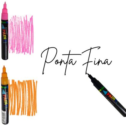 Imagem de Kit 15 Marcadores Ponta Extra Fina Yes 1.0mm Paint Marker Trabalhos Artísticos Secagem Rápida Linda
