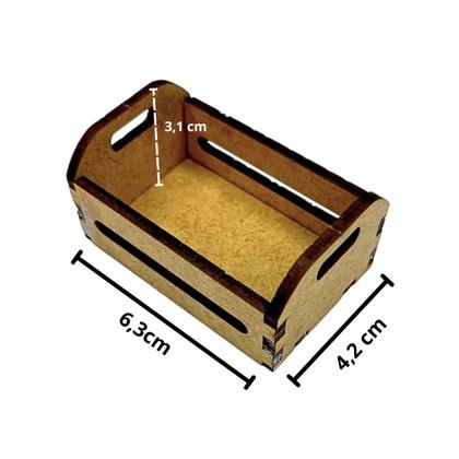 Imagem de Kit 15 Mini Caixotes MDF Cru 6,3cm Artesanato Decoração