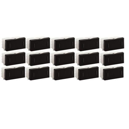 Imagem de Kit 15 Modulo Interruptor Paralelo 10A Preto Tramontina