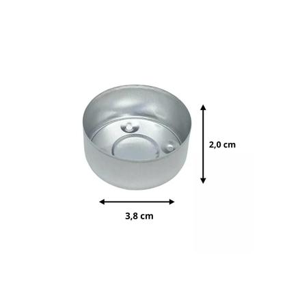 Imagem de Kit 15 Pacotes Forma Alumínio Vela Rechaud G Flutuantes com 12 Unidades