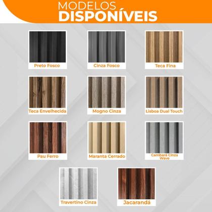 Imagem de Kit 15 Painel Ripado Prime Madeira PVC Preto Fosco 2,9mX16cm