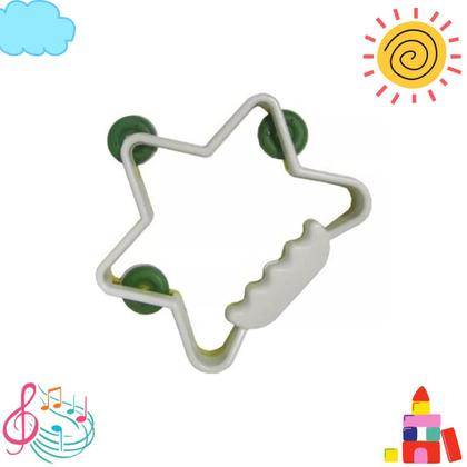 Imagem de Kit 15 Pandeiro Estrela Infantil Pandeirinho De Brinquedo Plástico Colorido