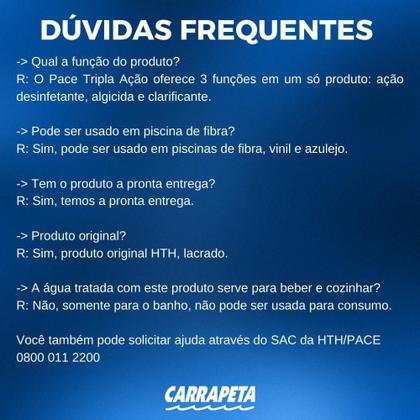 Imagem de Kit 15 Pastilhas Pace Tripla Ação Hth 200G Para Piscinas