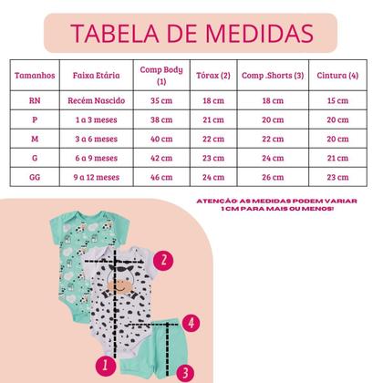 Imagem de Kit 15 peças Trijunto Roupa Bebê Body manga Curta Shorts com Punhos Menino Menina Algodão c elastano Enxoval Atacado RN aoGG