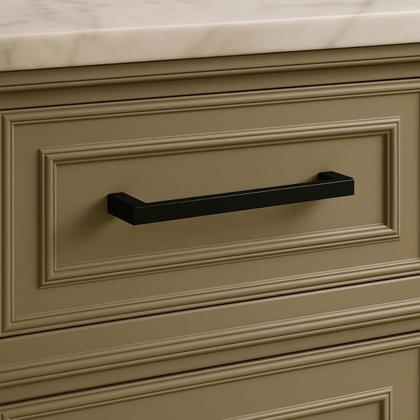 Imagem de Kit 15 Puxadores Retos Preto Fosco 224mm para Móveis Torralba Piauí Armários Gavetas