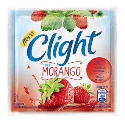 Imagem de Kit 15 Suco Refresco Em Pó Clight Morango Zero Açucar 8gr