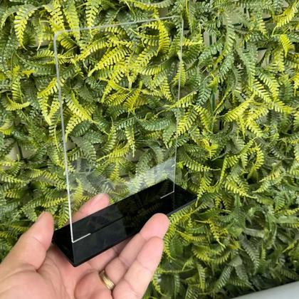 Imagem de Kit 15 Troféu Acrilico Cristal 2mm 10x15cm C/base Preta