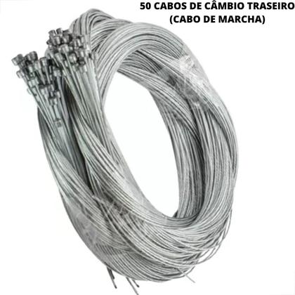 Imagem de Kit 150 Cabos De Aço Câmbio Traseiro Freio V-brake Dianteiro Marcha Bike1800mm 1.5mm Aço Reforçado Combo Bicicleta Longo Reforçado Aro 24 26 29 700