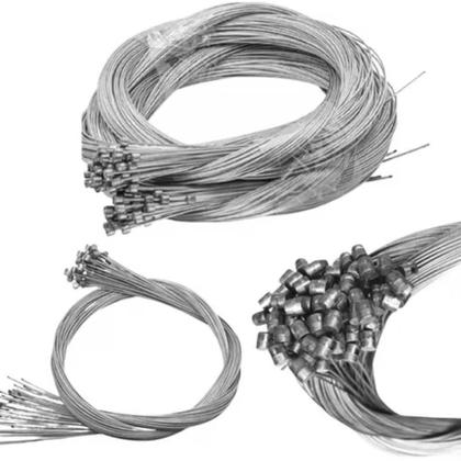 Imagem de Kit 150 Cabos De Aço Câmbio Traseiro Freio V-brake Dianteiro Marcha Bike1800mm 1.5mm Aço Reforçado Combo Bicicleta Longo Reforçado Aro 24 26 29 700