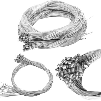 Imagem de Kit 150 Cabos De Aço Câmbio Traseiro Freio V-brake Dianteiro Marcha Bike1800mm 1.5mm Aço Reforçado Combo Bicicleta Longo Reforçado Aro 24 26 29 700