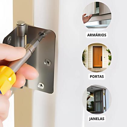 Imagem de Kit 150 Dobradiças Reforçadas Aço Inoxidavél para Porta