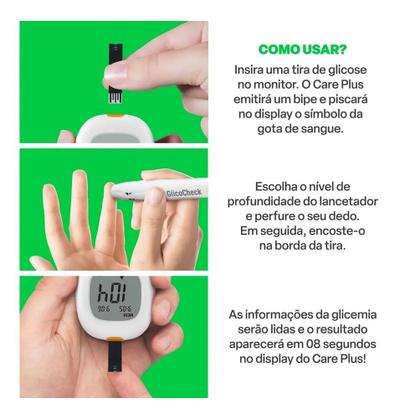Imagem de Kit 150 Tiras De Glicemia Care Plus Glicocheck - Multi