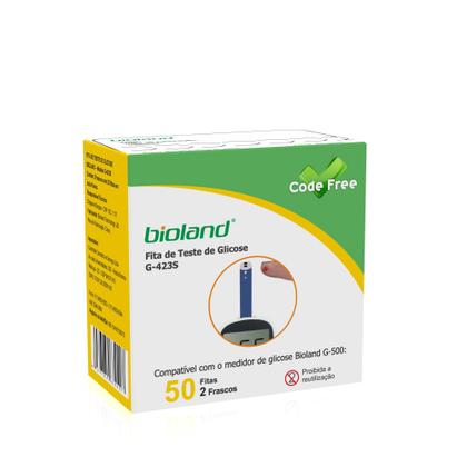 Imagem de Kit 150 Tiras Para Medição De Glicemia Glicose G423s Bioland