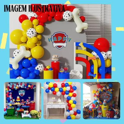 Imagem de Kit 153 Peças Patrulha Canina Arco Balão Festa Infantil