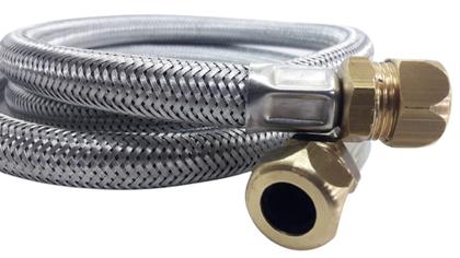 Imagem de Kit 1,5m Mangueira Metálica Dako Registro 505Visor Aliança