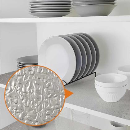 Imagem de Kit 15M Papel de Parede Adesivo Cozinha Alta Temperatura Aluminio Texturizado