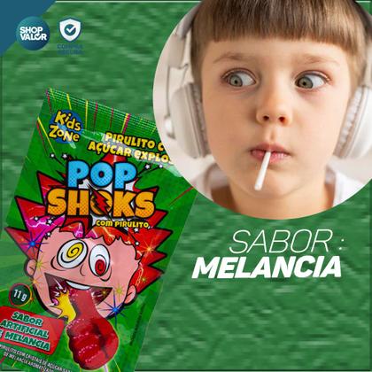 Kit 15x Pop Shock Em Pirulito Kids Zone Com Açucar Explosivo Doce