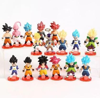 Imagem de Kit 16 Bonecos Dragon Ball Z Gt Goku Vegeta Majin Boo Gohan