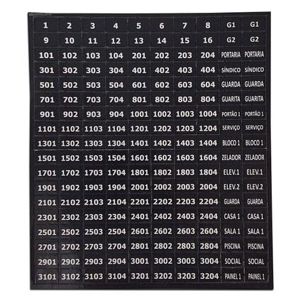 Imagem de Kit 16 Botão Acrílico Para Porteiro Coletivo S300 Interfone Agl Numeros