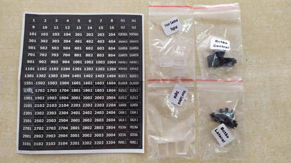 Imagem de Kit 16 Botão Acrílico Para Porteiro Coletivo S300 Interfone Agl Numeros
