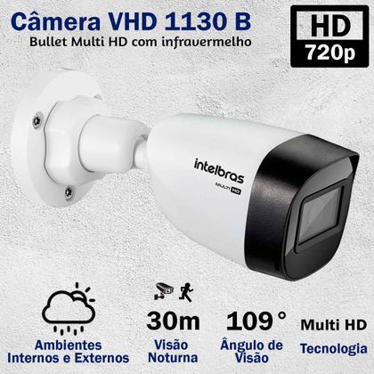 Imagem de Kit 16 Câmeras Intelbras VHD 1130 B 720p com Lente 2.8mm Visão Noturna 30m Proteção IP67 + DVR Intelbras MHDX 1316 16 Canais Multi HD + 2TB BarraCuda