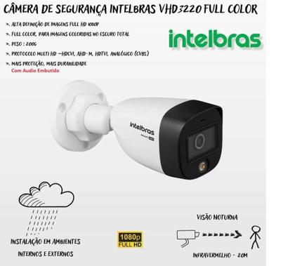Imagem de Kit 16 Cameras Segurança Intelbras VHD 3220b+ Microfone Audio Full Color 1080 Dvr Mhdx 3116c 5mp 1TB