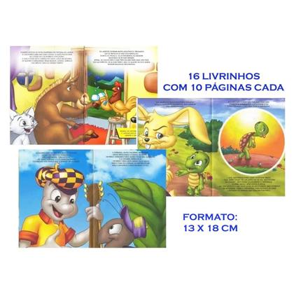 Imagem de Kit 16 Livros Infantis Fábulas Fazendinha Do Seu Lobato