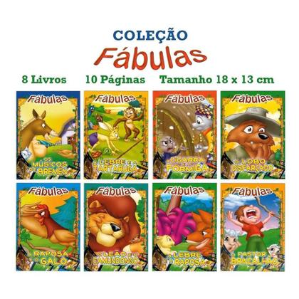 Imagem de Kit 16 Livros Infantis - Fábulas + Fazendinha Do Seu Lobato