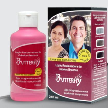 Imagem de Kit 16 Loção Restauradora Cabelos Brancos 240Ml - Butterfly