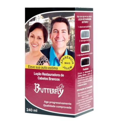 Imagem de Kit 16 Loção Restauradora Cabelos Brancos 240Ml - Butterfly