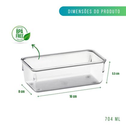 Imagem de Kit 16 Organizador De Acrílico Maquiagem Divisórias Gavetas