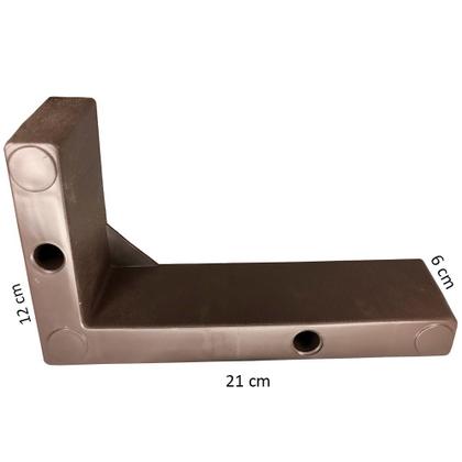 Imagem de Kit 16 Pé Cantoneira Canto Sofá Poltrona Tabaco + Parafuso