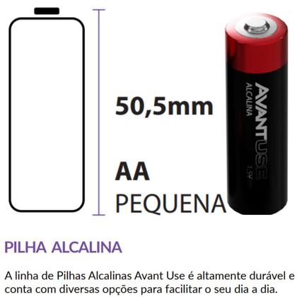 Imagem de Kit 16 Pilha Alcalina AA Pequena 1.5v  Avant Use Cartela