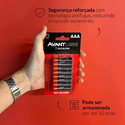 Imagem de Kit 16 Pilhas Alcalina Palito AAA 1.5v Cod: 408070010 Avant Use