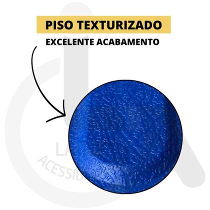 Imagem de KIT 16 PISO TÁTIL DIRECIONAL AZUL TEXTURIZADO PVC 25x25CM