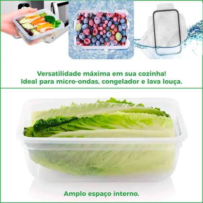 Imagem de Kit 16 Potes Herméticos Empilhável Tampa Com Trava Transparente