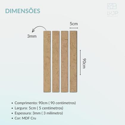 Imagem de Kit 16 Ripas Shiplap Mdf Madeira Lambri Parede Revestimento