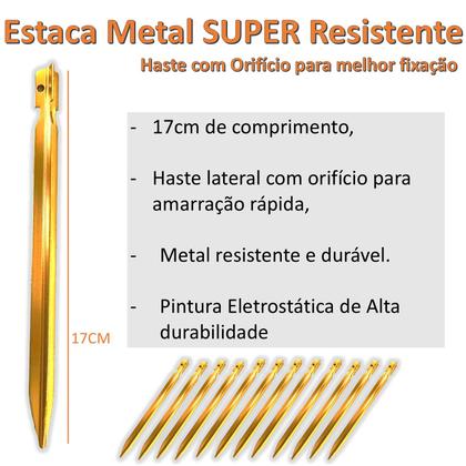 Imagem de KIT 17pcs - 4 Estacas (MOD101332) + 9 Conectores Reposição Gazebo3x3mts + 4 Cordinhas