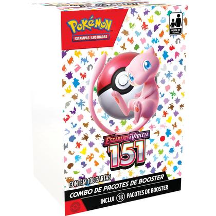 Kit 18 Boosters - Booster Box - 151 - Pokémon TCG - Copag - Deck