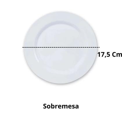 Imagem de Kit 18 Pratos Brancos Jogo de Jantar Melamina / Varios Tamanhos  Bestfer 