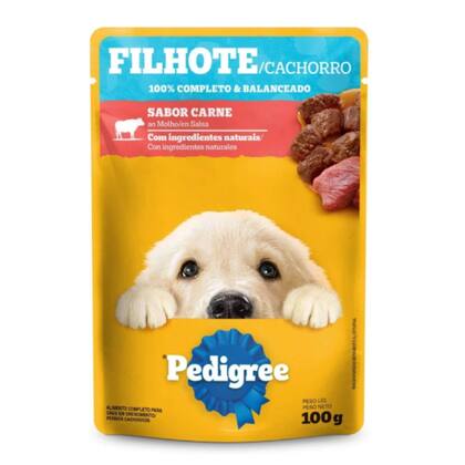 Imagem de Kit 18 Sachê Pedigree Cães Filhote Carne ao Molho 100g