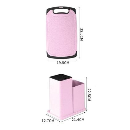 Imagem de Kit 19 Peças Jogo de Utensílios de Cozinha em Silicone Completo Resistente ao Calor ROSA